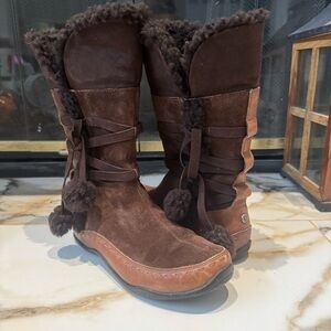 The North Face Isabel II Winter Boots Waterproof Women’s Size 9 Leather Side Zip